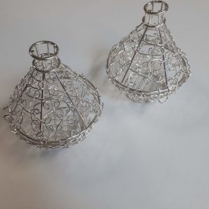 Photophore métallique vase