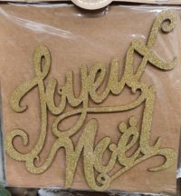 Décoration pailletée Joyeux Noël