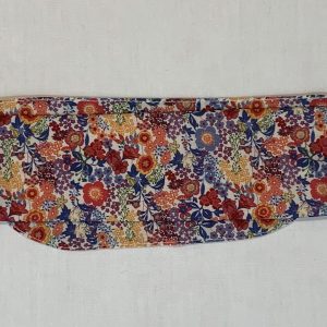 Masque Femme fleurs fond bleu