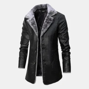 James™ | Veste d'hiver chaude en cuir pour homme