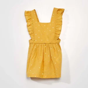 Robe en voile de coton Jaune