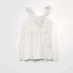 Robe en voile coton Blanc