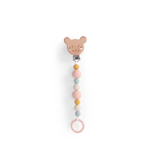ATTACHE TETINE BOIS ET SILICONE SOURIS LA PETITE ECOLE DE DANSE- MOULIN ROTY