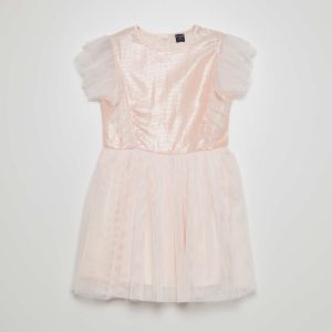 Robe de cérémonie mi-longue à sequins ROSE