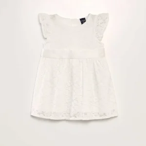 Robe de cérémonie en dentelle blanc