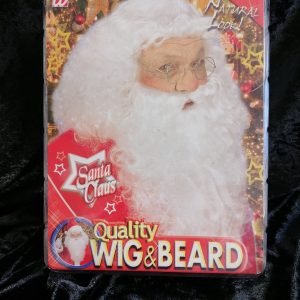 Barbe et perruque Père Noël blanche