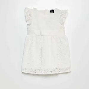 Robe de cérémonie en dentelle BLANC