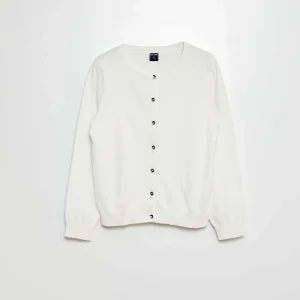 Gilet en maille unie BLANC