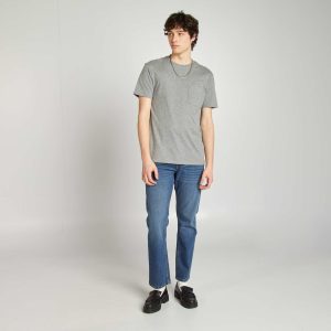 Jean droit 5 poches BLEU