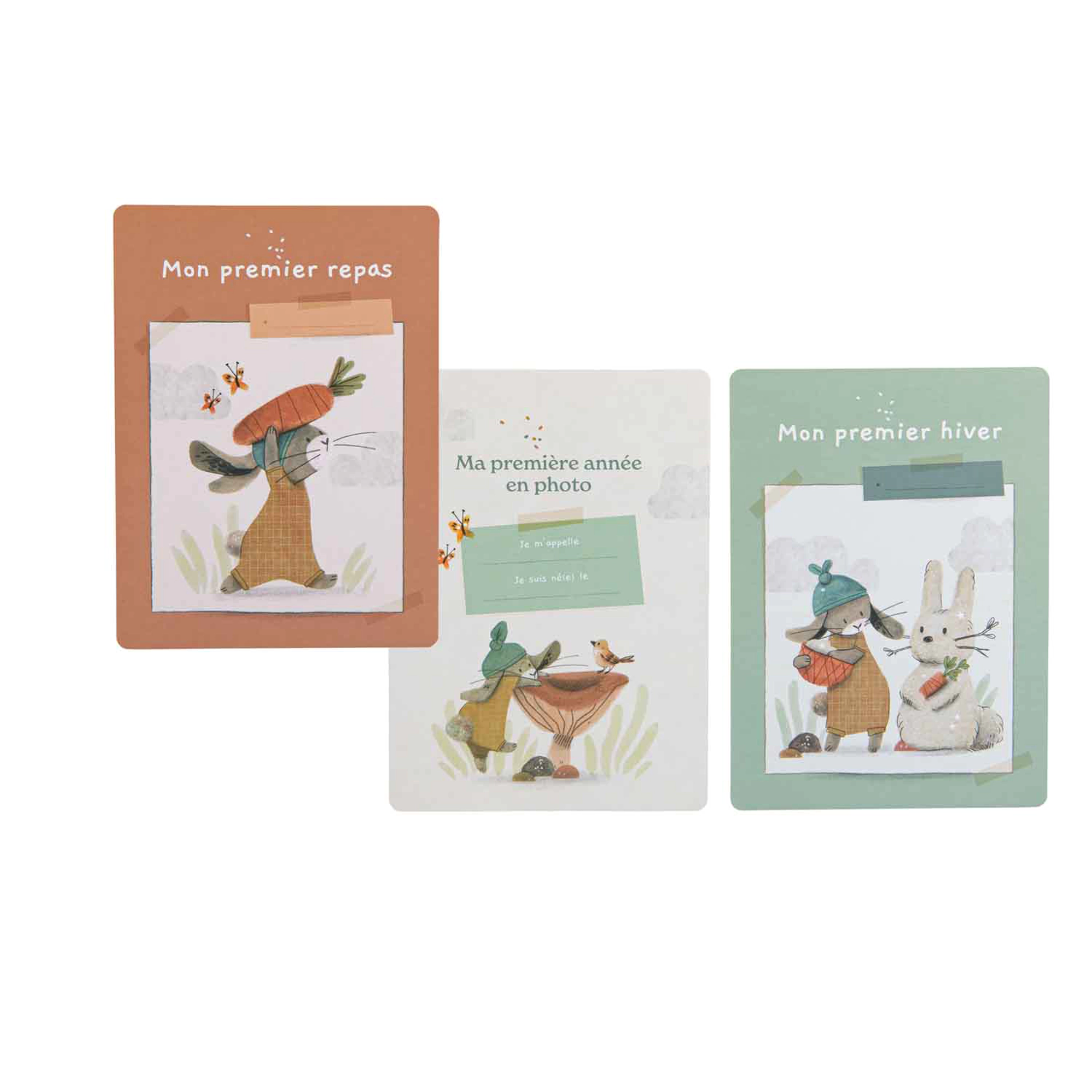 CARTES MES 12 PREMIERS MOIS TROIS PETITS LAPINS (30 CARTES) MOULIN ROTY – Image 7