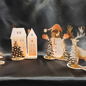 Décorations Noël effet miroir or