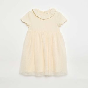 Robe en tulle pailletée BEIGE