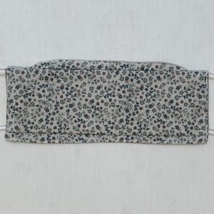 Masque Femme fleurs vertes réversible