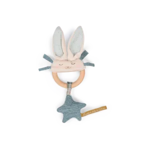 HOCHET ANNEAU BOIS LAPIN BLEU LA PETITE ECOLE DE DANSE- MOULIN ROTY