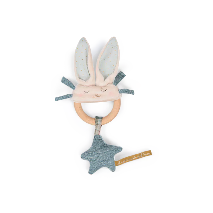 HOCHET ANNEAU BOIS LAPIN BLEU LA PETITE ECOLE DE DANSE- MOULIN ROTY