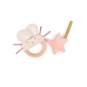 HOCKET ANNEAU BOIS SOURIS ROSE LA PETITE ECOLE DE DANSE- MOULIN ROTY