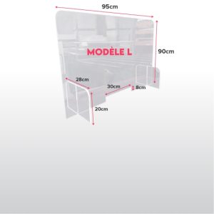 Hygiaphone protection – Plexiglass sanitaire – 95 x 90 cm
