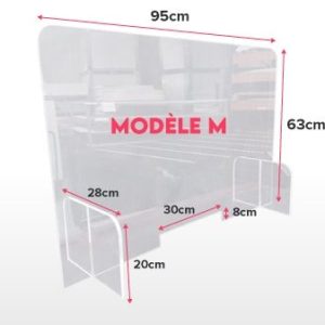 Hygiaphone protection – Plexiglass sanitaire – 95 x 63 cm