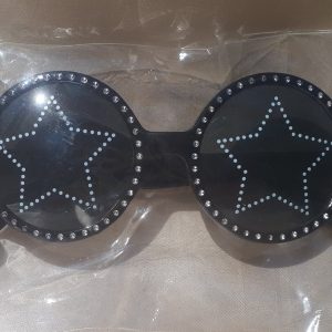 Lunettes noires star & strass