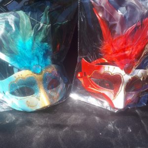 Masque vénitien avec plume