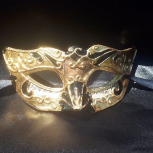 Loup vénitien noir et or