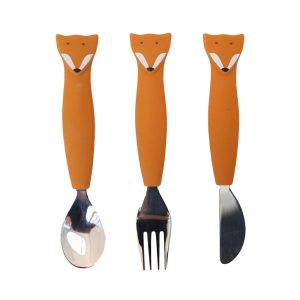 COUVERTS 3 PIECES EN SILICONE MR FOX – TRIXIE