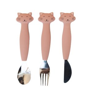 COUVERTS 3 PIECES EN SILICONE MRS CAT – TRIXIE