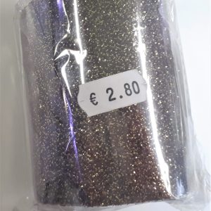 Ruban tulle pailleté marron