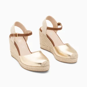 SANDALES COMPENSÉES MARIANA OR – VANESSA WU – SD2510OR