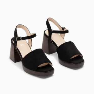 SANDALES TYRAH NOIR À PLATEFORME – VANESSA WU – SD2692NR