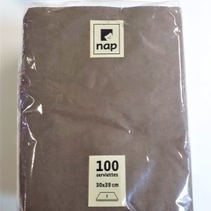 Serviettes en papier marron