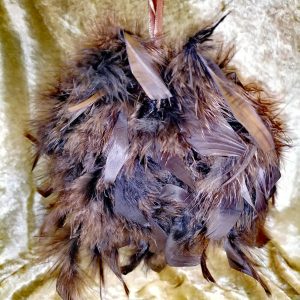 Boule plumes marrons