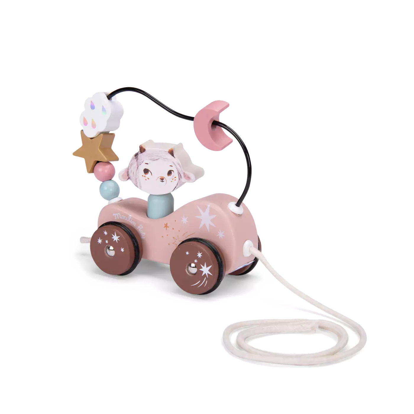 TRAIN D’ACTIVITÉS A TIRER EN BOIS APRES LA PLUIE-MOULIN ROTY – Image 5