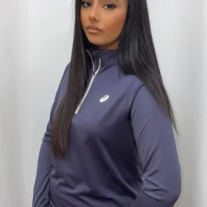 HAUT DEMI ZIP ASICS BLEU