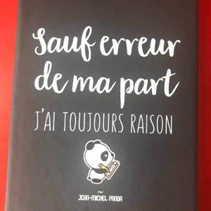 CARNET NOIR JEAN MICHEL PANDA : DIFFÉRENTS MODÈLES