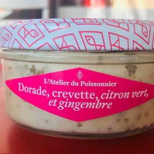 RILLETTES DE DORADE CREVETTES CITRON VERT ET GINGEMBRE140 GR