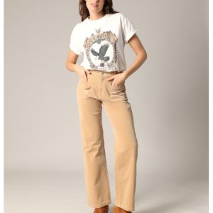 Pantalon velours beige SAKARI -DEELUXE