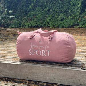 SAC POLOCHON ROSE BLUSH JE PEUX PAS J’AI SPORT -MARCEL ET LILY