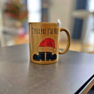 TASSE MUG DE NOËL DORÉ
