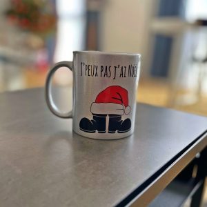 TASSE MUG DE NOËL ARGENTÉE
