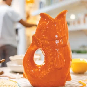 Vase pichet poisson Grand modèle Orange -Opjet