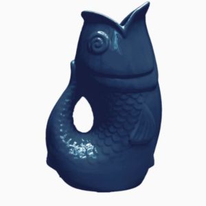 Vase pichet poisson XXL Bleu Marine – Opjet